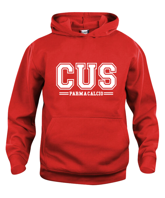FELPA CON CAPPUCCIO ROSSA